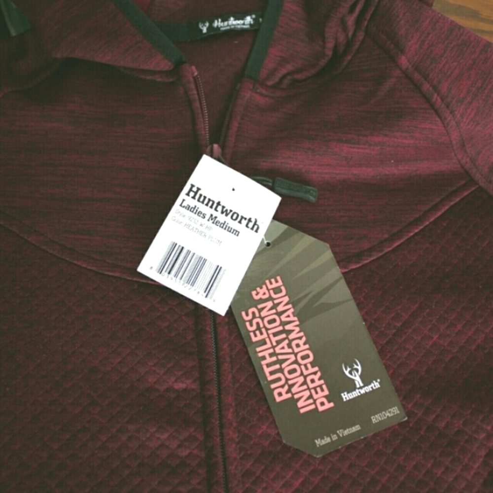 Huntworth Ladies Full Zip Performance Knit Hoodie - Picture 2 of 8